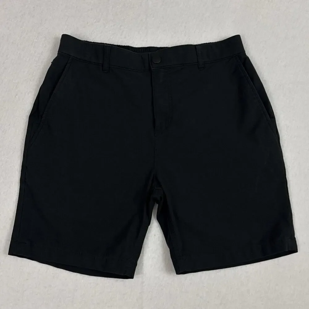 Mugsy Travelers Shorts Mens 34 Black Stretch Casual Performance Shorts
